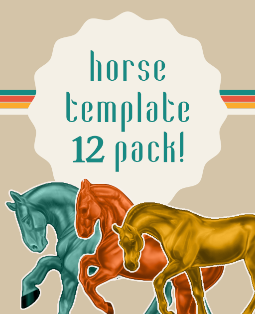 Horse Mini-Template 12-Pack! by Franknsteins on DeviantArt