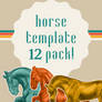 Horse Mini-Template 12-Pack!