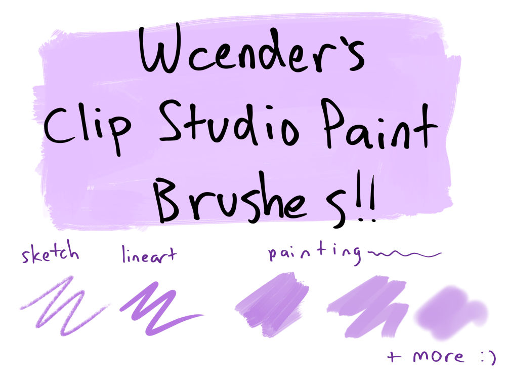 Wcender's Clip Studio Paint Brushes by wcender on DeviantArt