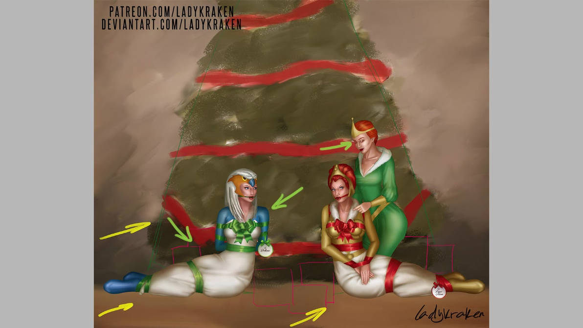 Merry Motu Christmas Steps Digital Painting Video By Ladykraken