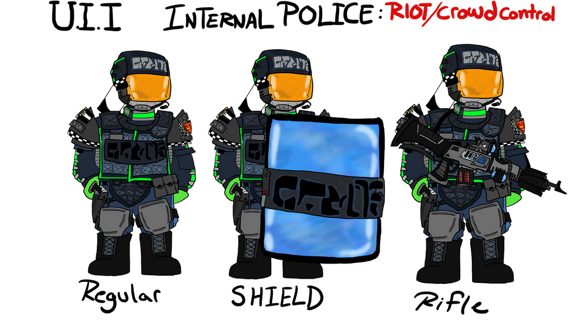 U.I.I Internal Police Riot Officers by IIGToons on DeviantArt