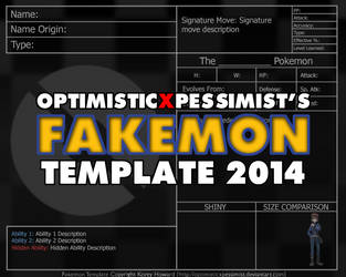 Fakemon Template - 2014 Update :Download: by optimisticxpessimist