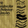 10 Watercolor Photoshop Brushes