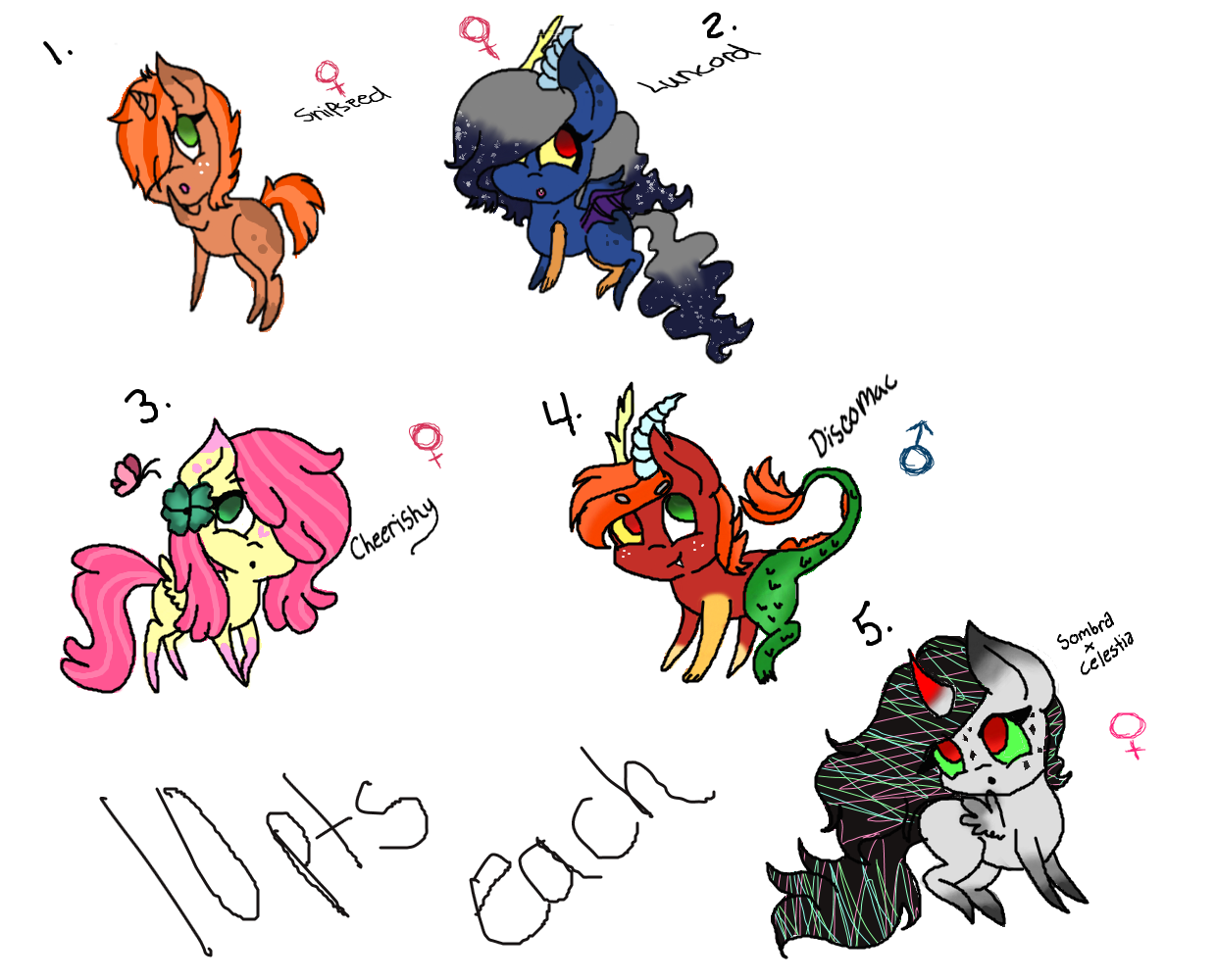 random chibi pony adopts 2 CLOSED