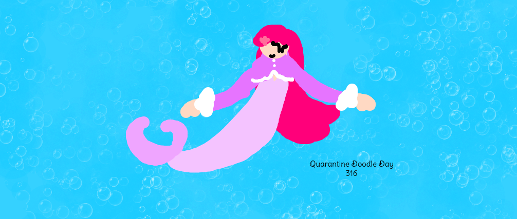 Mermaid Summer Blues-Quarantine Doodle Day 316 by BooLooCrew on DeviantArt