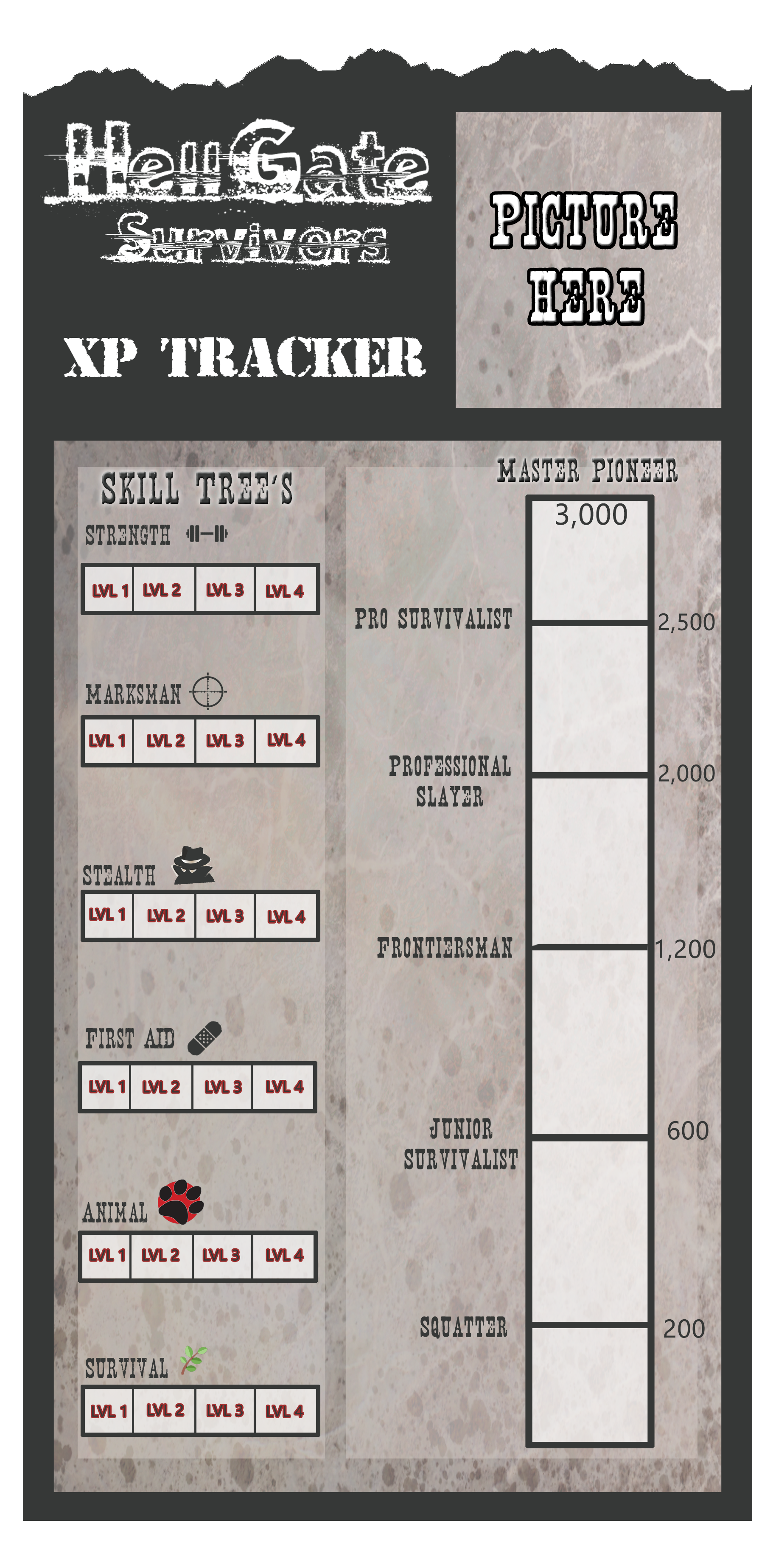 Experience Tracker- Hellgate Survivors