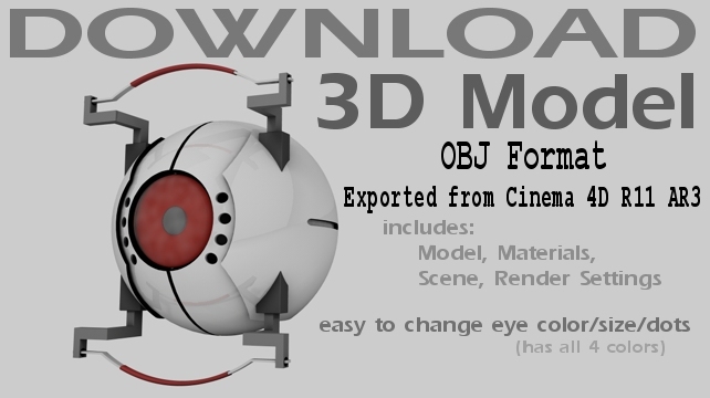 Model Download-GLaDOS Core OBJ