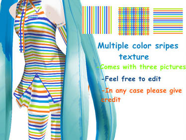 MMD multiple color stripes texture DL