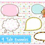 Talk Bubbles Clipart set 3