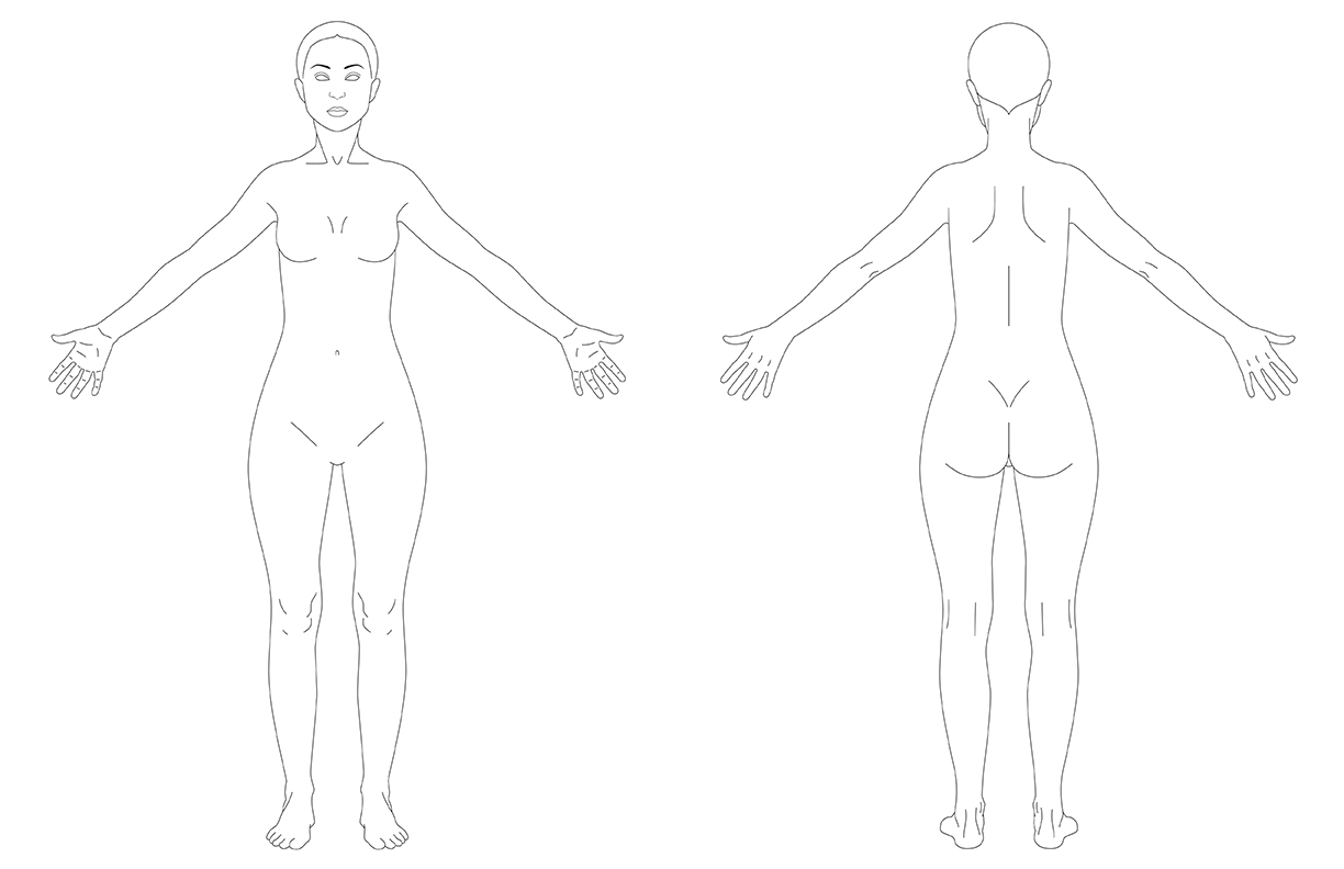chibi female body template