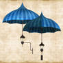 Blue Umbrella Lamp