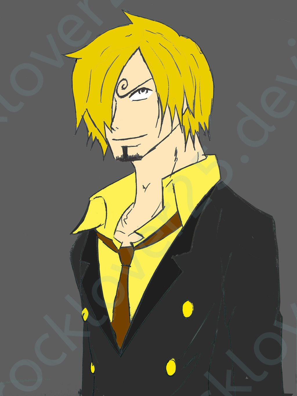 Sanji coloured One Piece by RockieTheWolf25 on DeviantArt