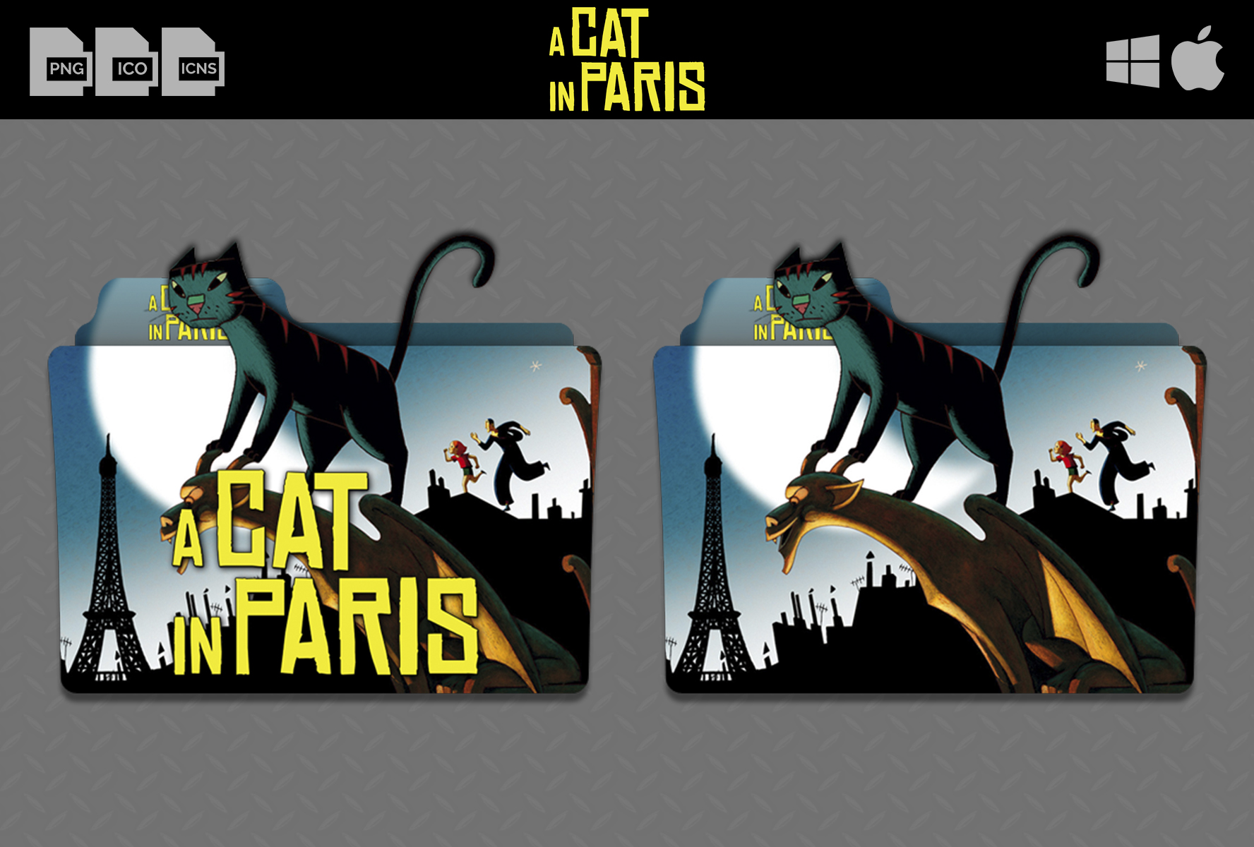 A Cat in Paris (2010) Movie Folder Icon