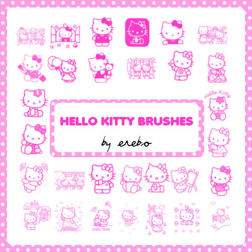 Hello Kitty Brushes by KrisPS on DeviantArt