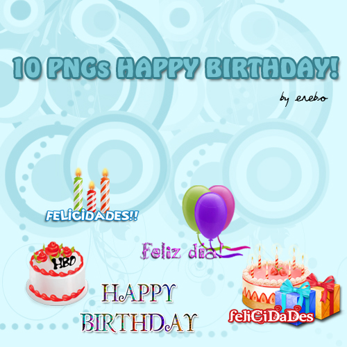 Happy Birthday PNG Texts