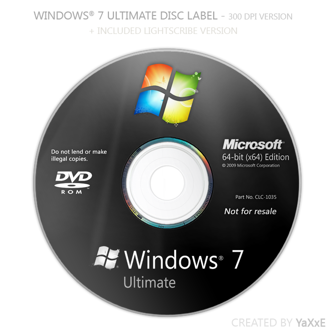 Windows 7 Ultimate Disc