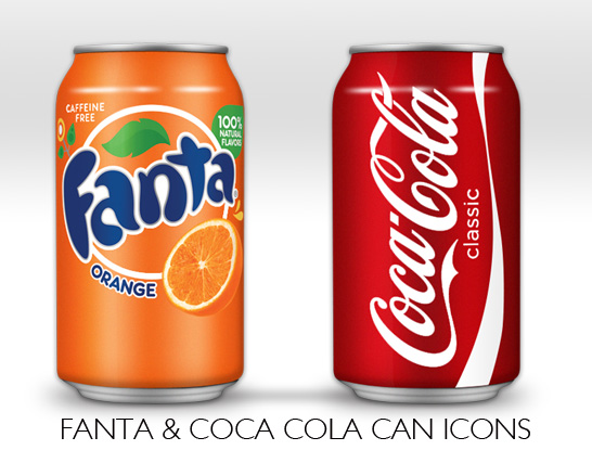 Coca Cola and Fanta Can Icon by NKspace on DeviantArt