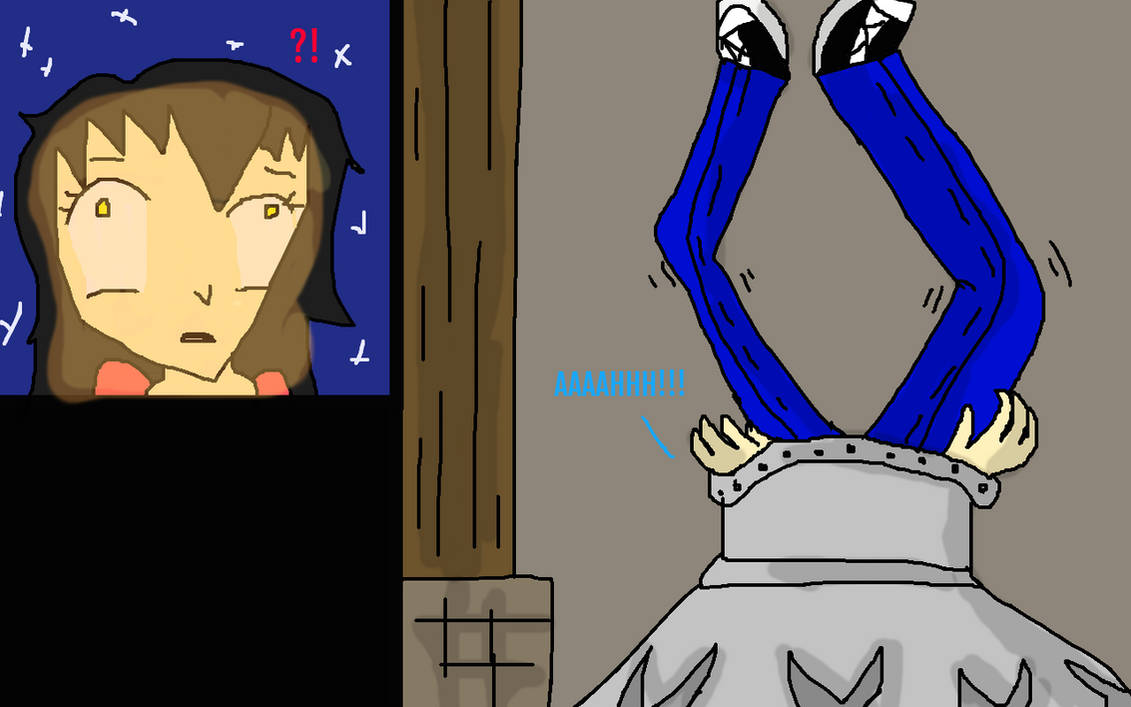 Bleu Gets Stuck by a Pie Machine's Gravy by lileehilee on DeviantArt
