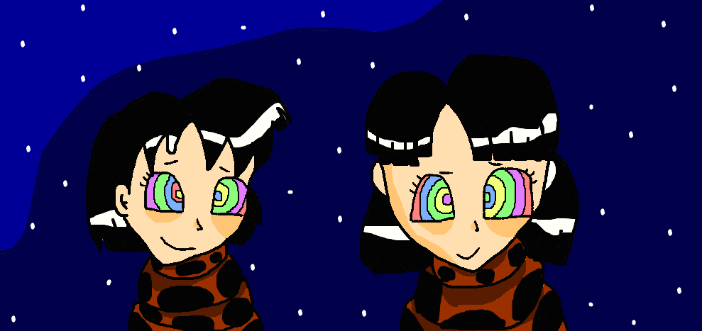 Videl and Pan Meets Kaa by lileehilee on DeviantArt