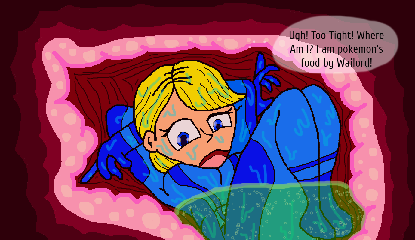 Samus In the Wailord's Belly by lileehilee on DeviantArt