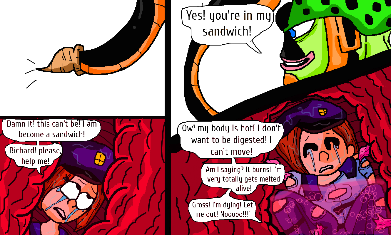 Cell Absorbs Jill - Part 3 (ENDING) by lileehilee on DeviantArt