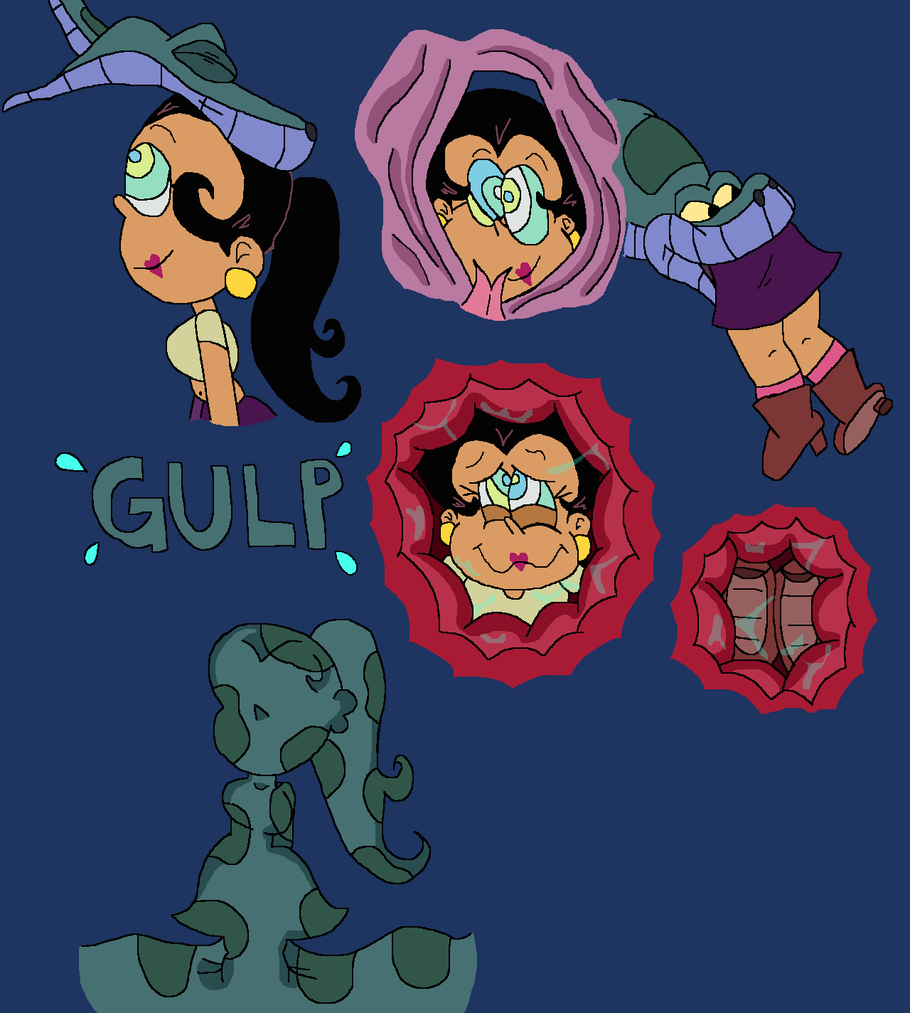 Carlota gets Starved by Kaa by lileehilee on DeviantArt
