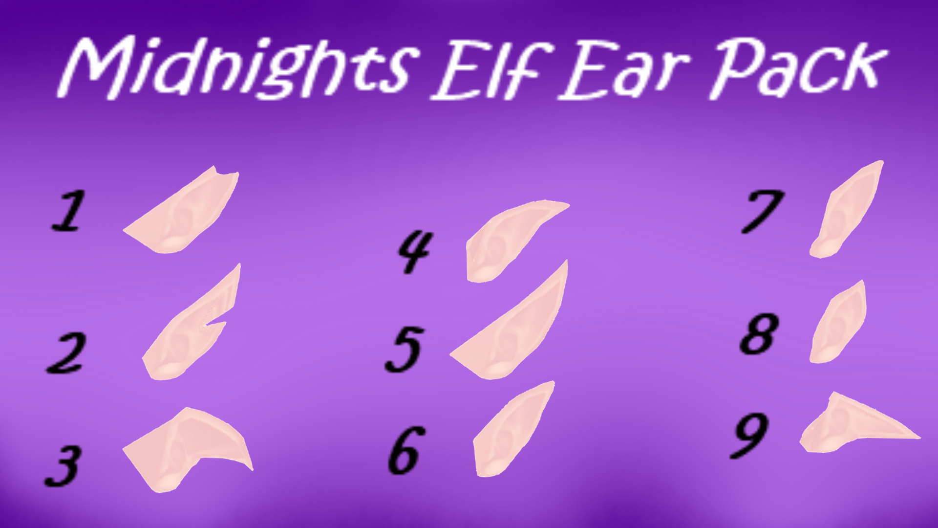 Elf Ear Pack +DL by MidnightAlchemistMMD on DeviantArt