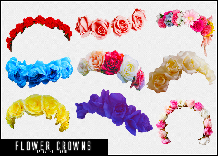+87 Flower Crowns (png)