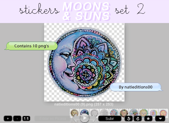 + MOONS AND SUNS |STICKERS SET 2|