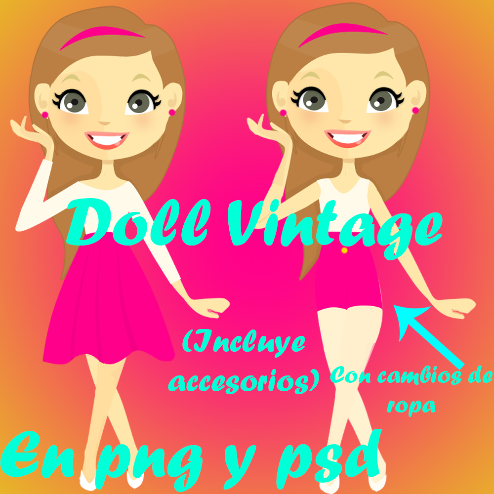 Doll Vintage En Png Y Psd