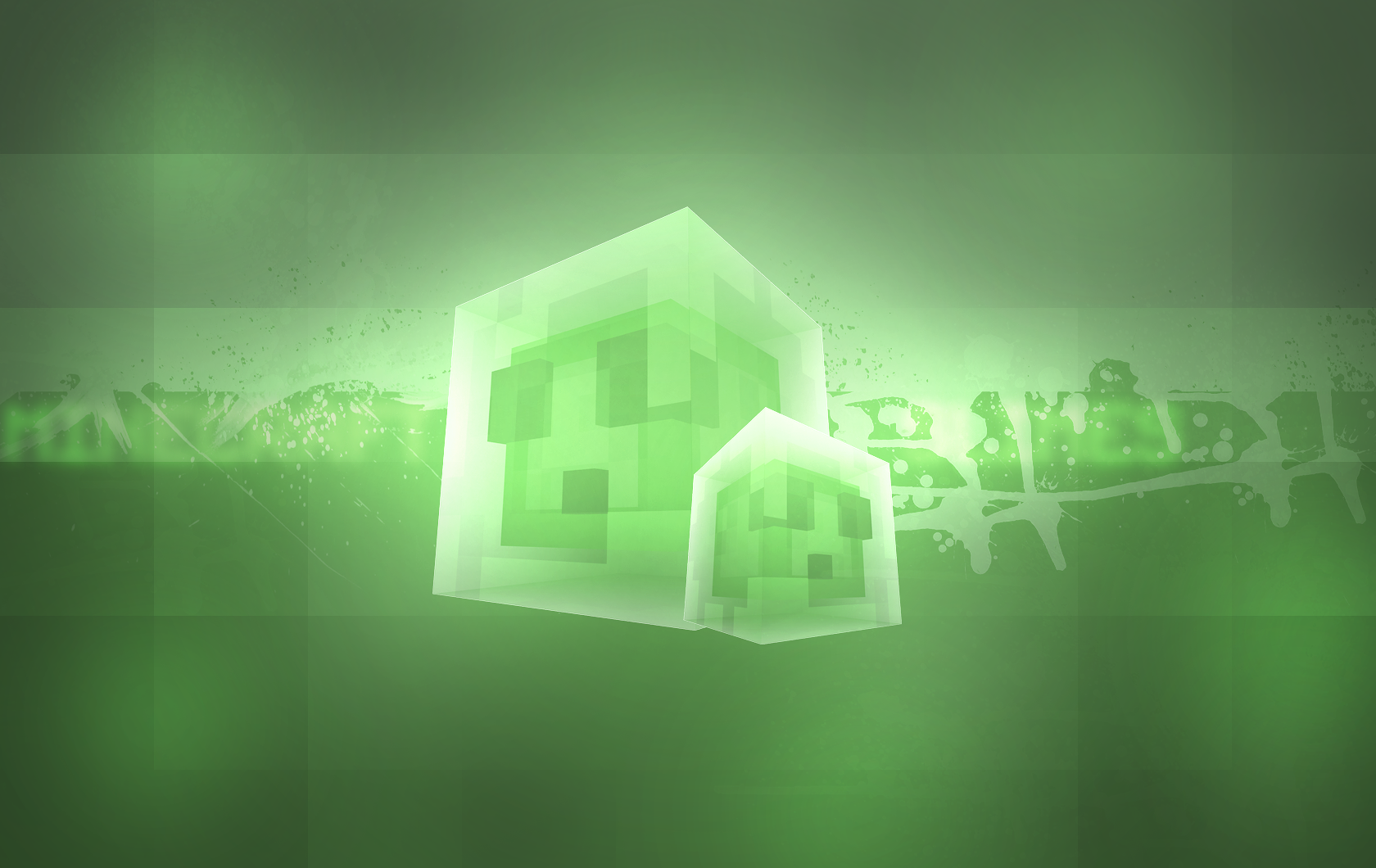 Minecraft 'Slimes' wallpaper