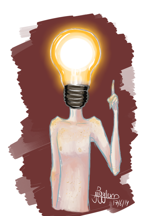 Light Bulb Above Head Clipart