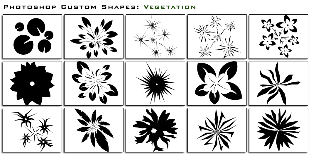 Photoshop Shapes Ar�ivi, Custom Shapes