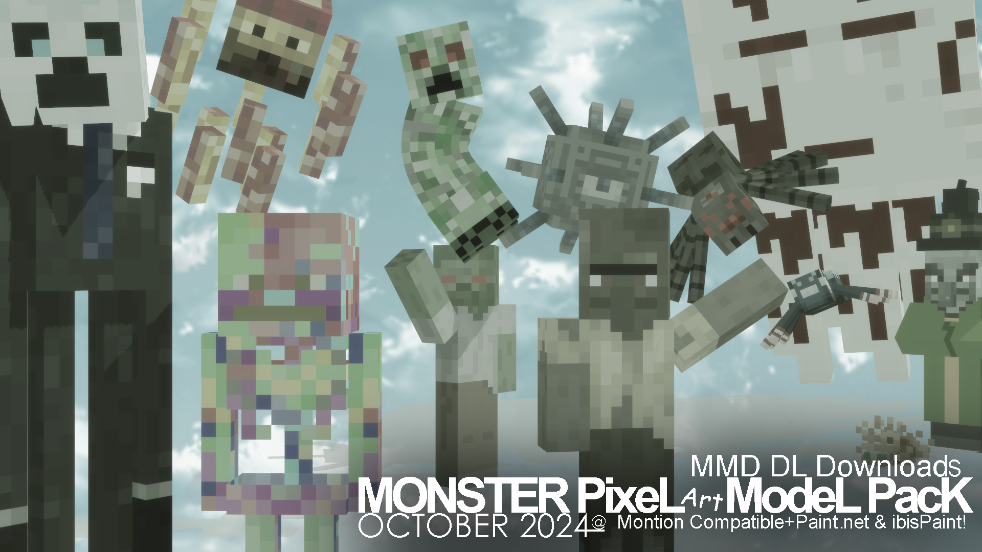 MMD DL Monster PixeL Art ModeL PacK by AndrewA881 on DeviantArt