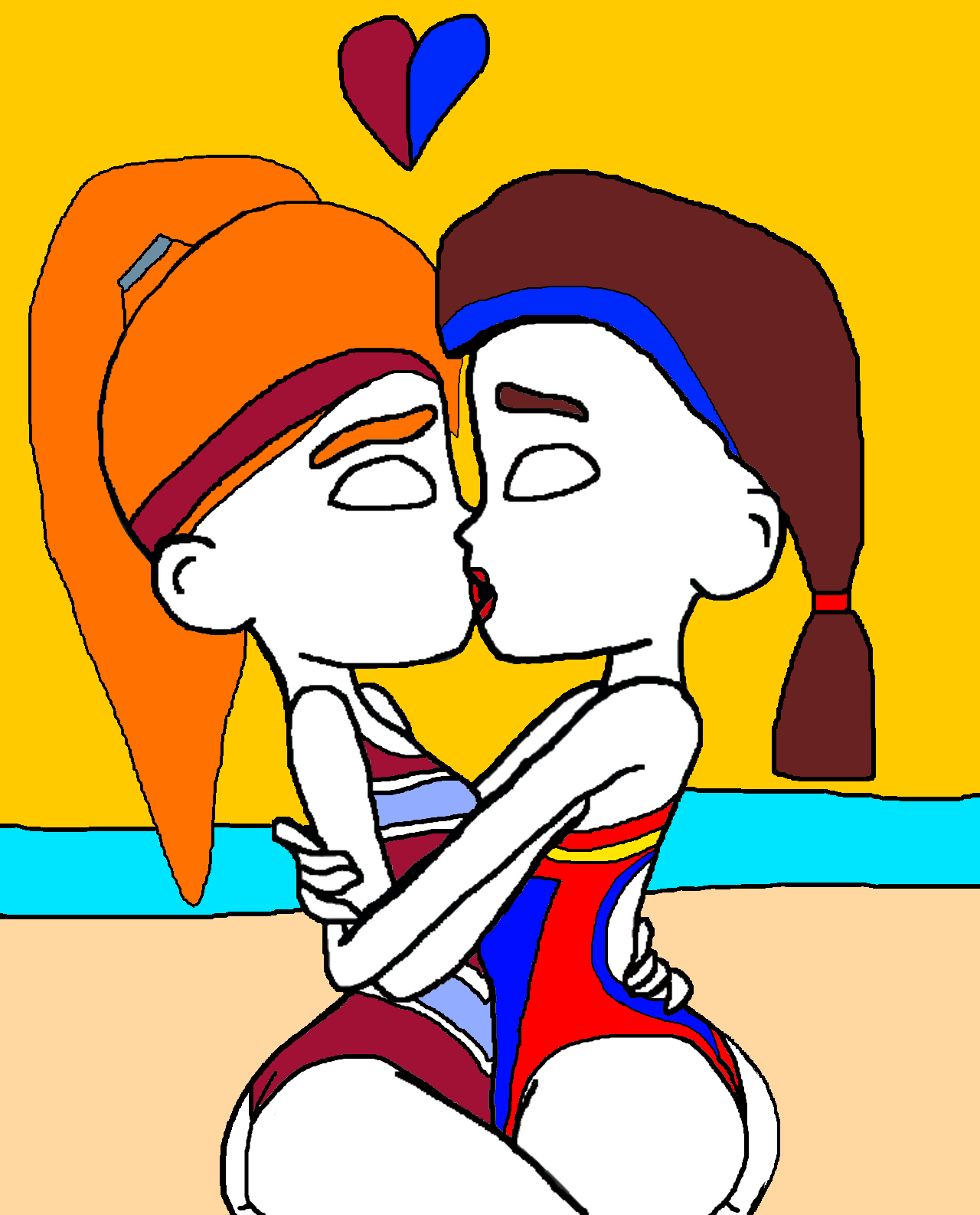 SUP-FAN's Belle X Caitlin At The Beach