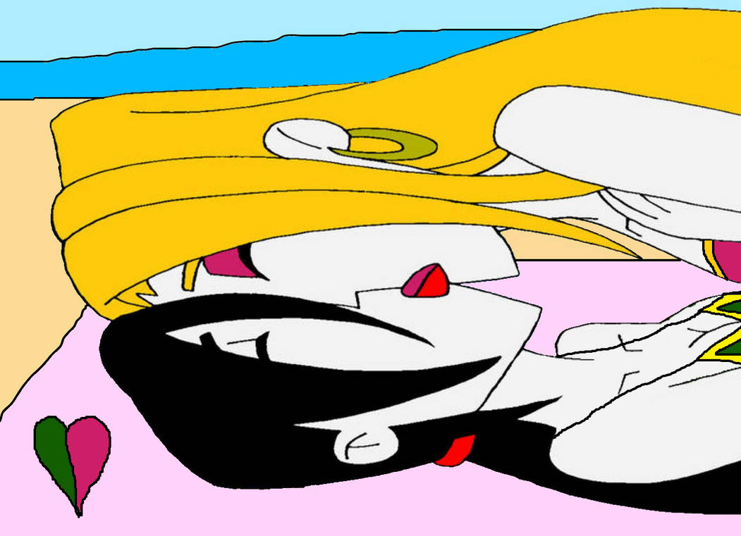 Emily X Lady At The Beach Laying Down by Art-Man-1999 on DeviantArt