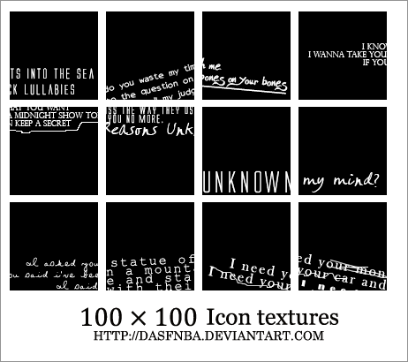 100x100 Icon text textures - 2