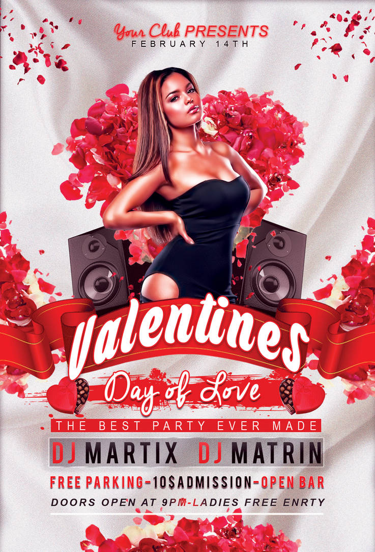 Valentine's Day Flyer V2 - FREE PSD Template by KlarensM on DeviantArt