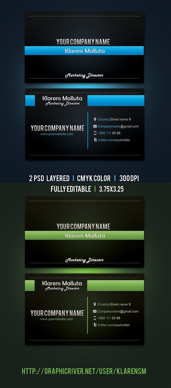 Simple Business Card - FREE PSD Template