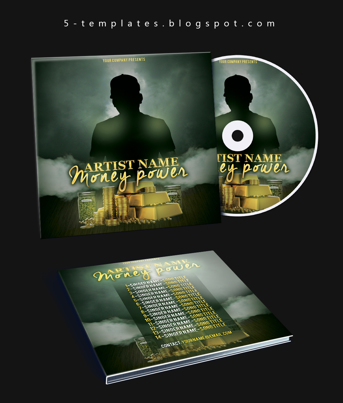 The Power Mixtape CD Cover FREE PSD Template