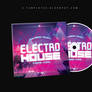 Electro House CD Cover FREE PSD Template