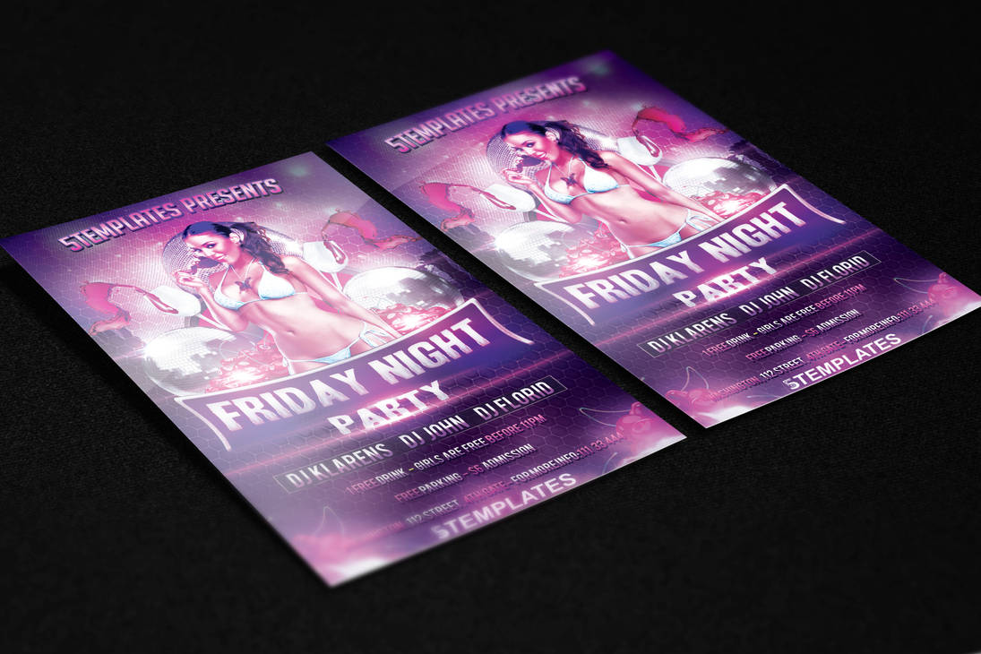 Friday Night Flyer FREE PSD Template by KlarensM