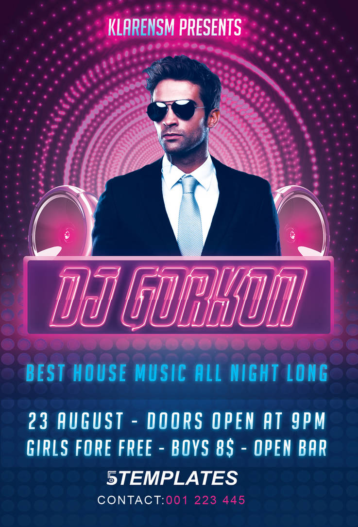 Guest DJ Flyer Free PSD Template by KlarensM