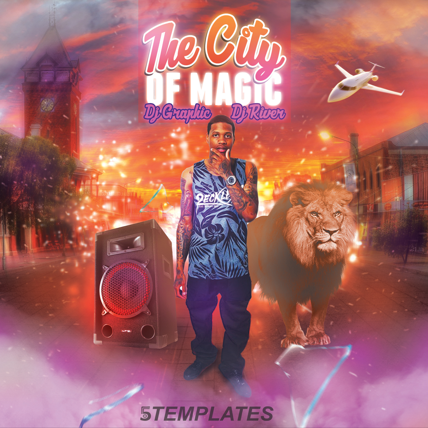 The City Of Magic CD Cover Free PSD Template