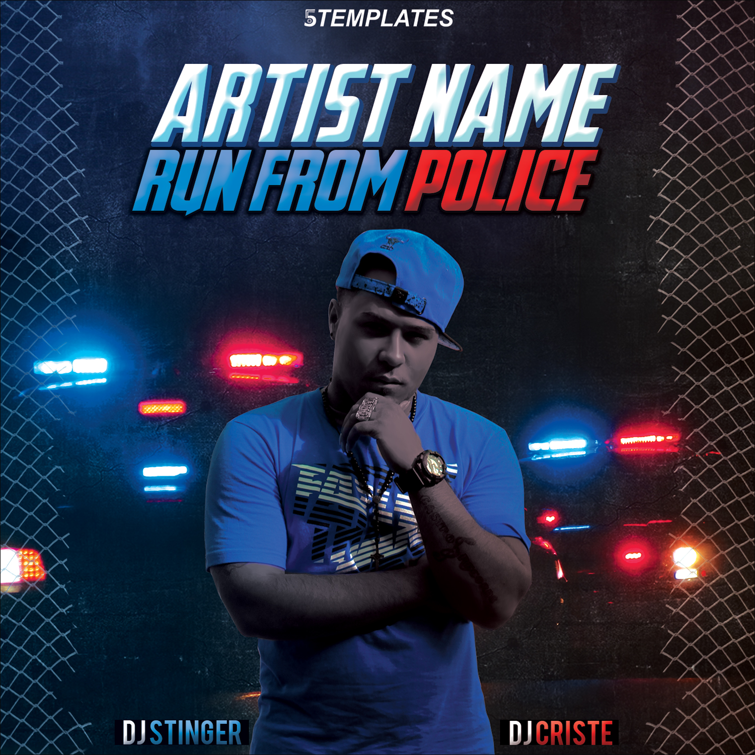 Run From Police - Mixtape CD Cover - Free PSD