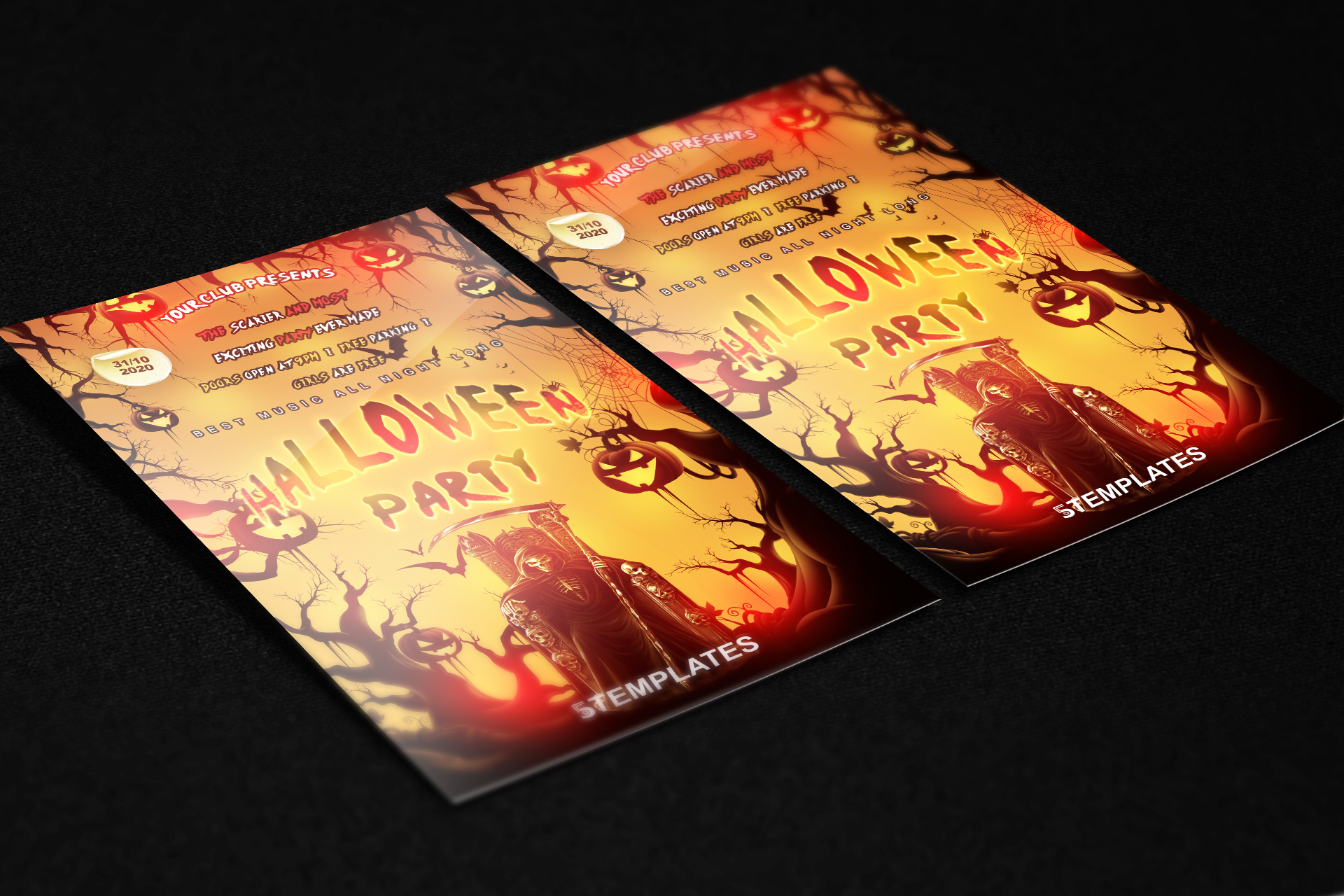 Halloween Party Flyer FREE PSD Template