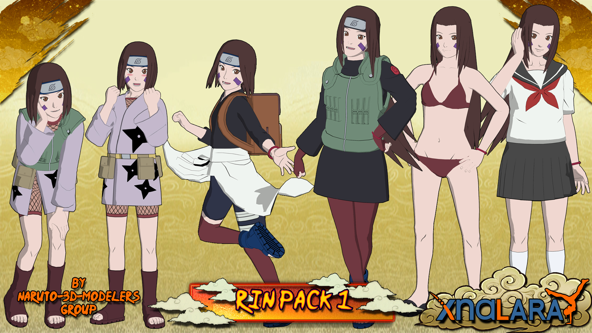 Naruto - Rin Nohara PACK 1 FOR XPS!!