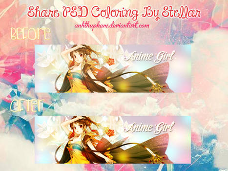 [050415] Share PSD Coloring #2 Cover Anime Girl