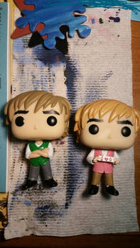 2 Custom Funko Pops: Hetalia England 1p and 2p