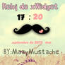 Reloj Mustache xWidget